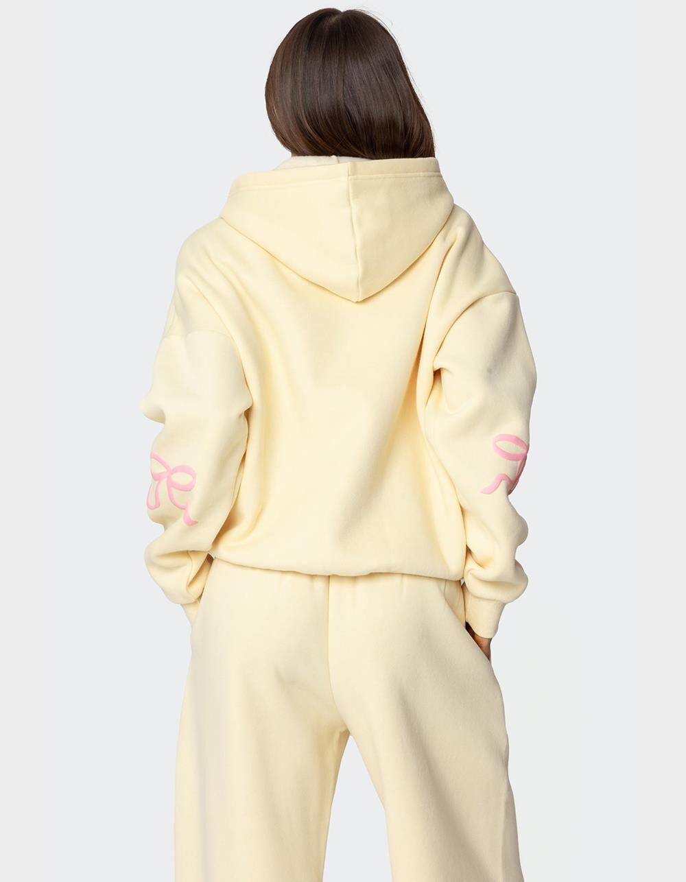 EDIKTED Bonney Bow Detail Hoodie - YELLOW | Tillys
