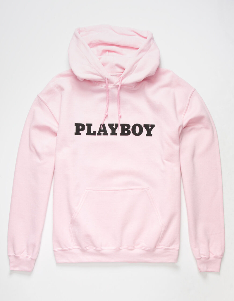 Playboy Logo Mens Pink Hoodie image number 1