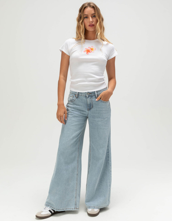 FULL TILT Plumeria Womens Baby Tee Alternative Image