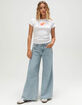 FULL TILT Plumeria Womens Baby Tee image number 2