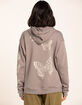 FULL TILT Butterfly Womens Zip-Up Hoodie image number 2