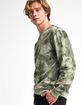 RSQ Tie-Dye Crewneck Mens Green Sweatshirt image number 3