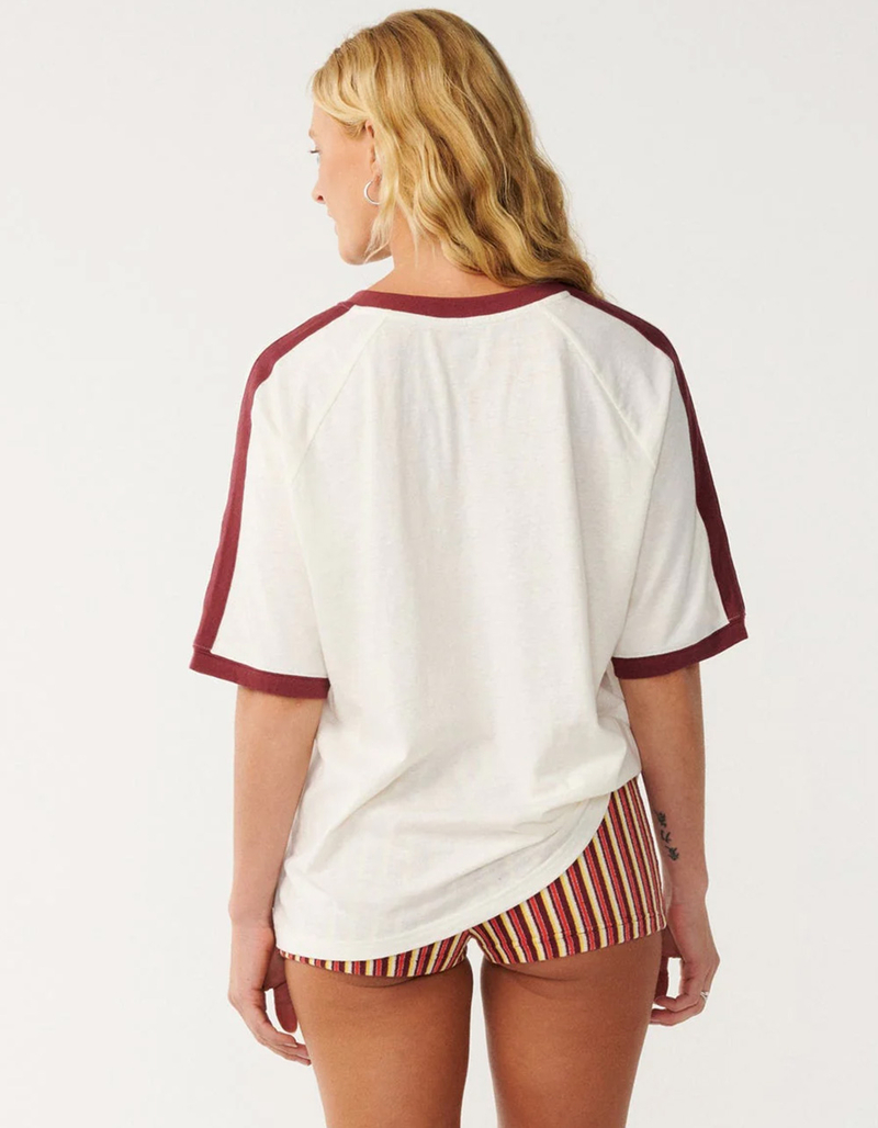 RIP CURL Surf Co. Womens Oversized V-Neck Tee image number 2