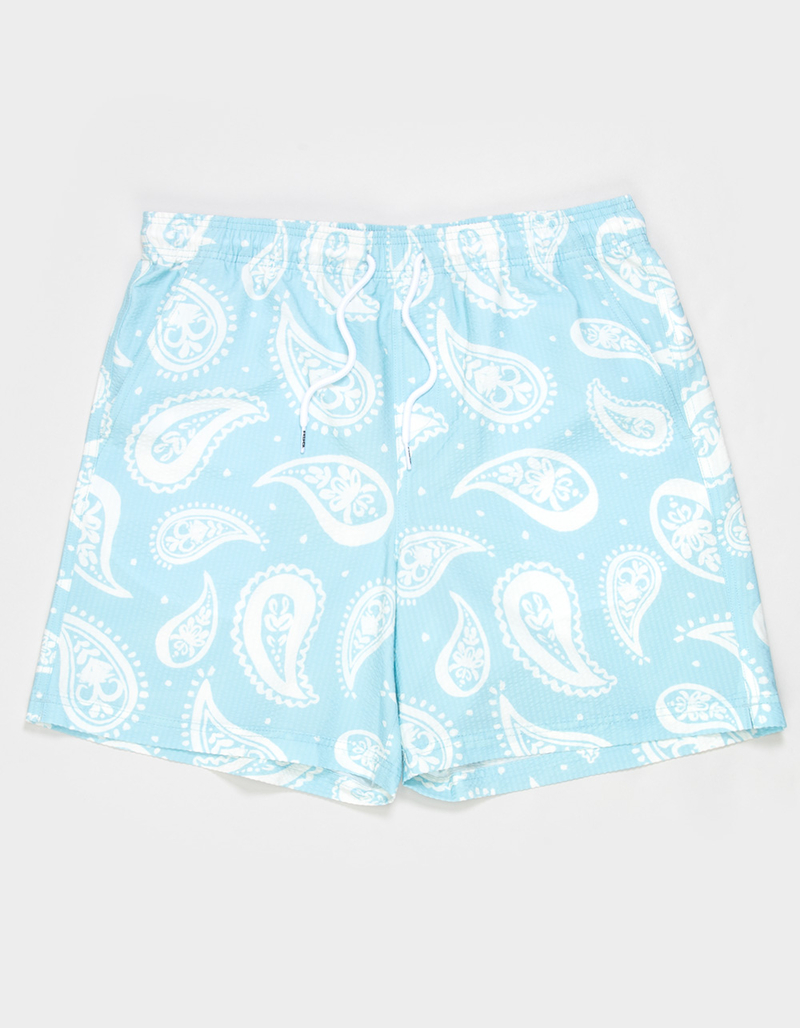 RSQ Mens Seersucker 6.5" Swim Trunks image number 1