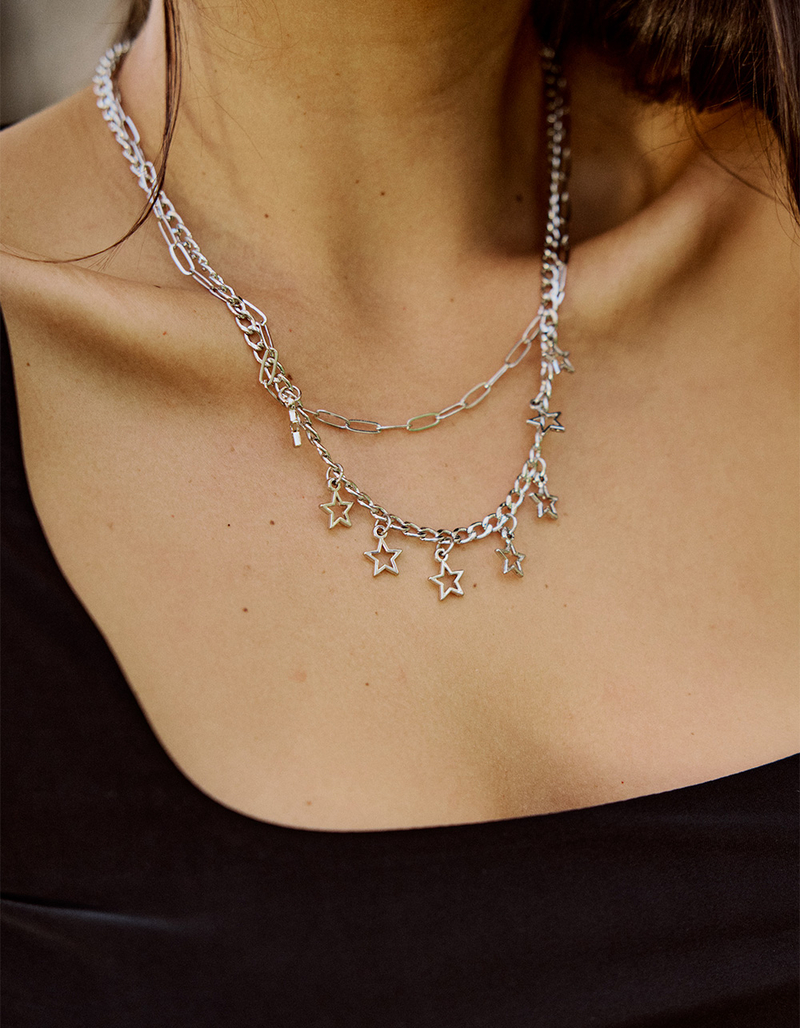 FULL TILT Layered Star Chain Necklace image number 2