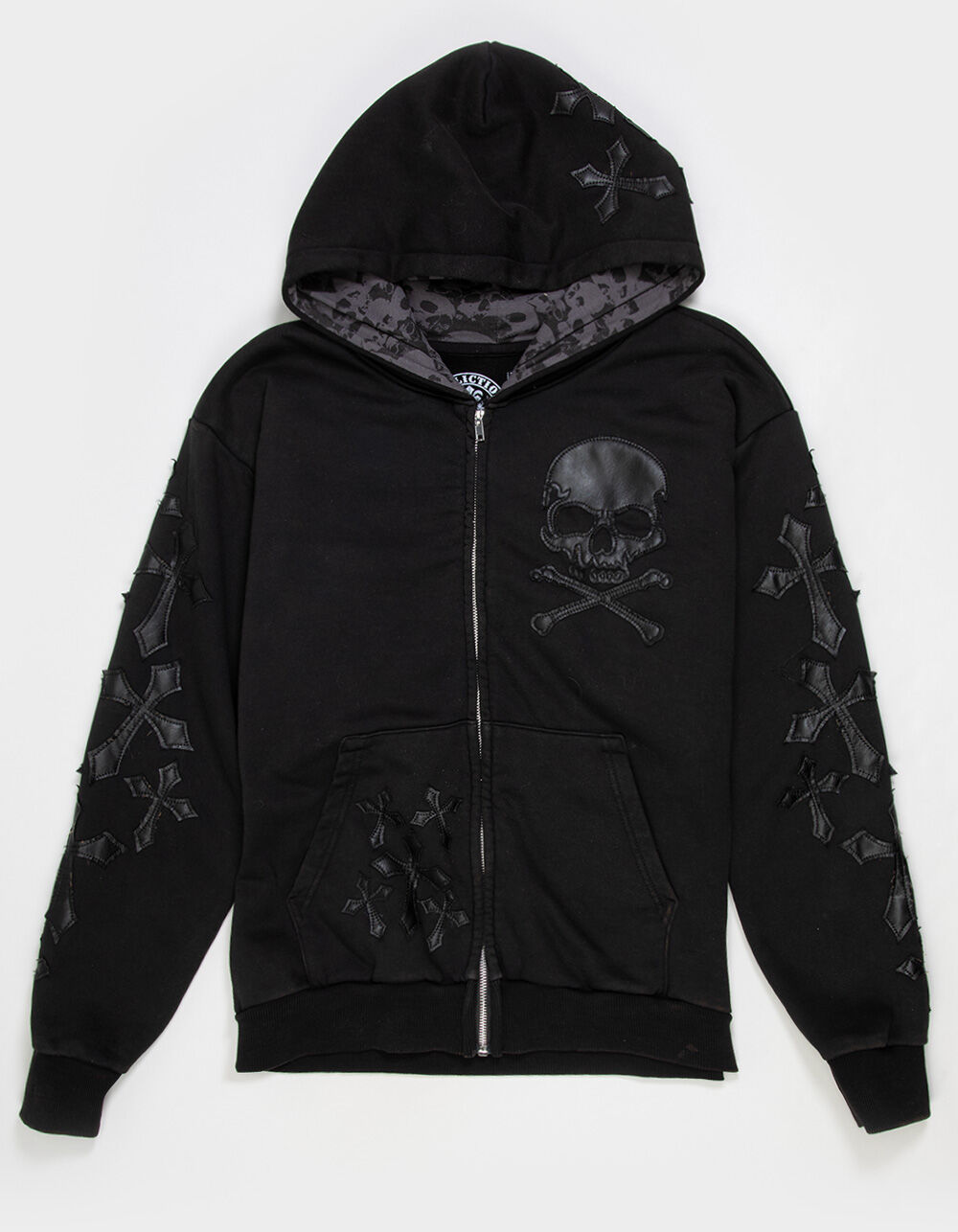 AFFLICTION Tompson Mens Zip-Up Hoodie - WASHED BLACK | Tillys