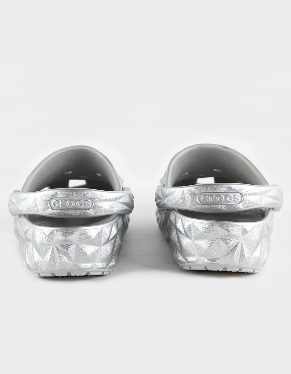 CROCS Geometric Metallic Womens Clogs - SILVER | Tillys