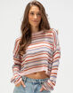 FULL TILT Multi Stripe Womens Mesh Sweater image number 1