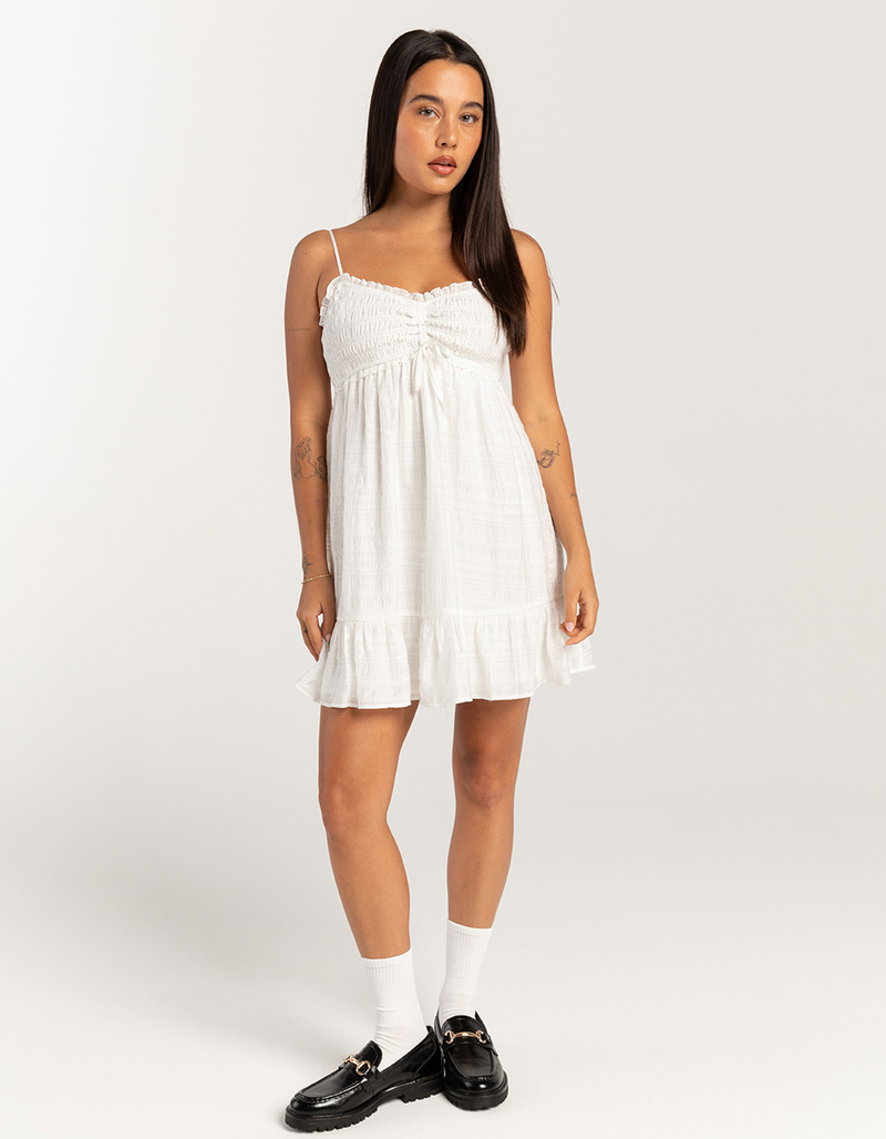 RSQ Womens Cinch Bust Texture Babydoll Dress image number 4