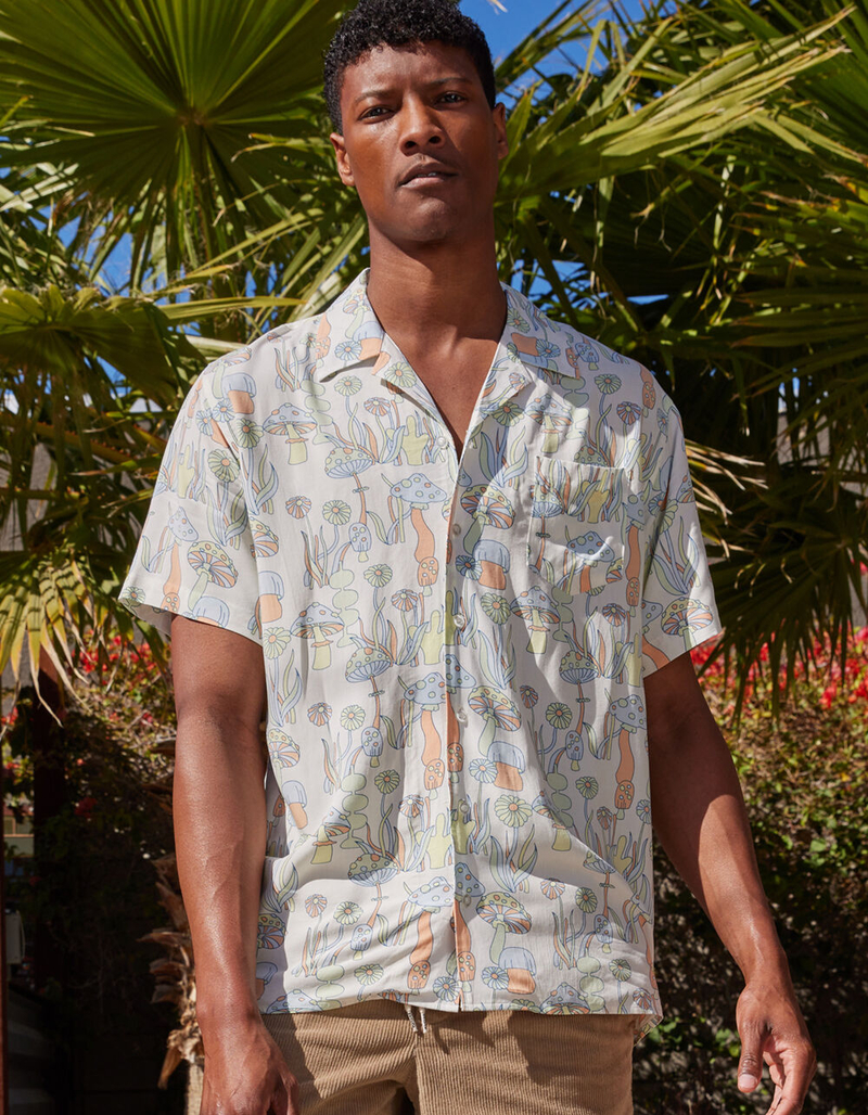 PUBLIC ACCESS Mushroom Mens Button Up Shirt image number 0