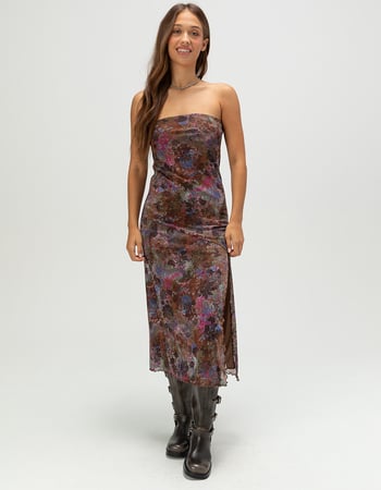 FULL TILT Mesh Tube Womens Midi Dress Primary Image