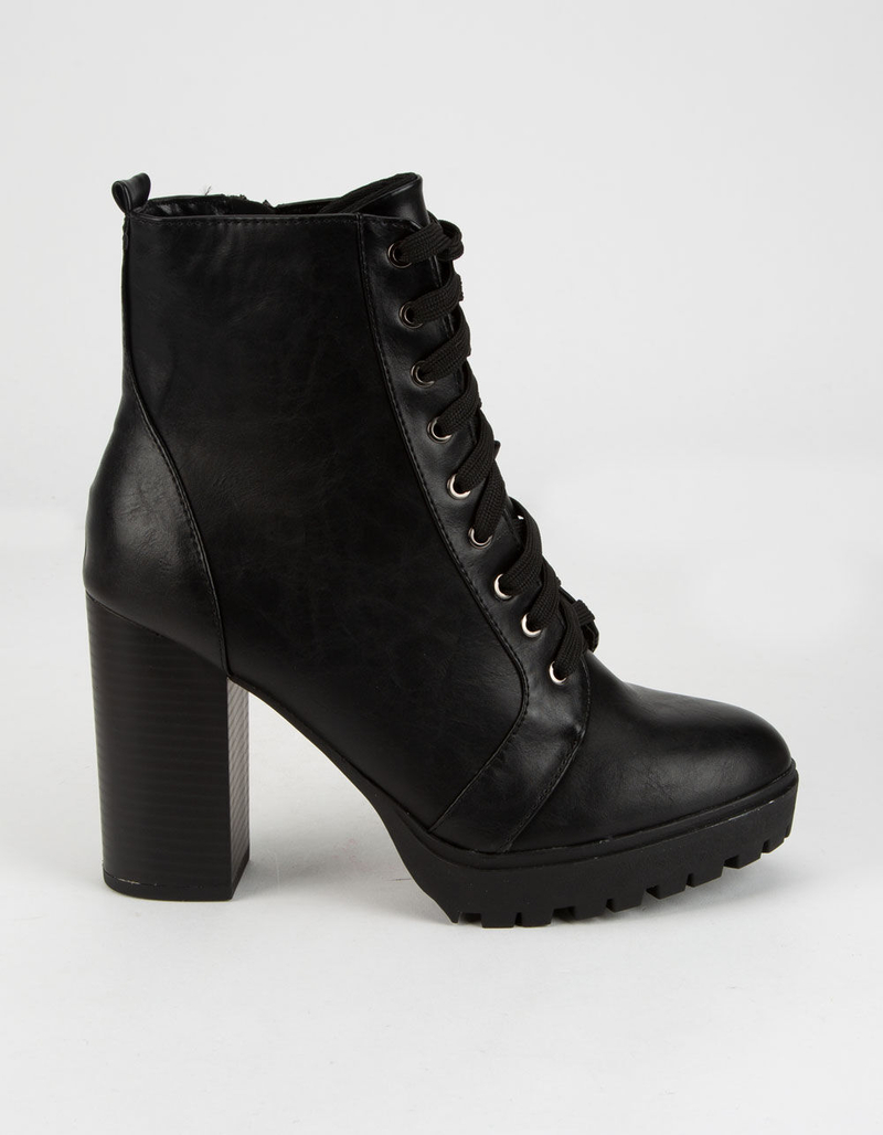 SODA Lace Up Platform Boots image number 1