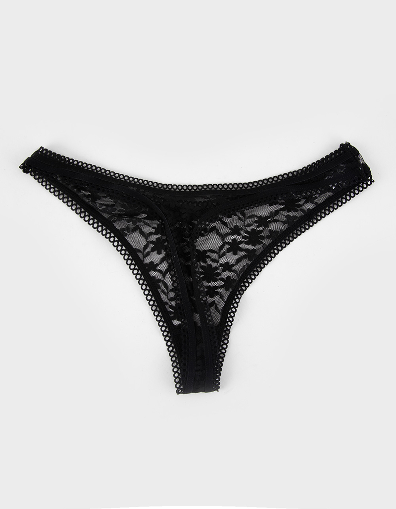 FULL TILT Lace High Leg Thong image number 0