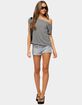 EDIKTED Briana Low Rise Foldover Shorts image number 5