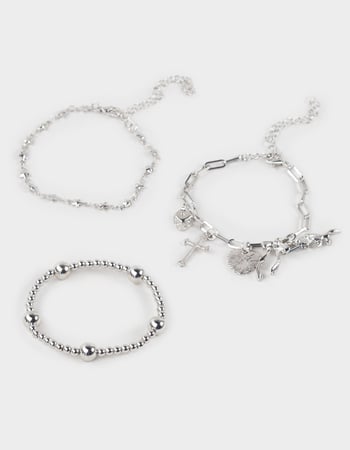FULL TILT 3 Pack Cross/Dice Charm Bracelets Primary Image
