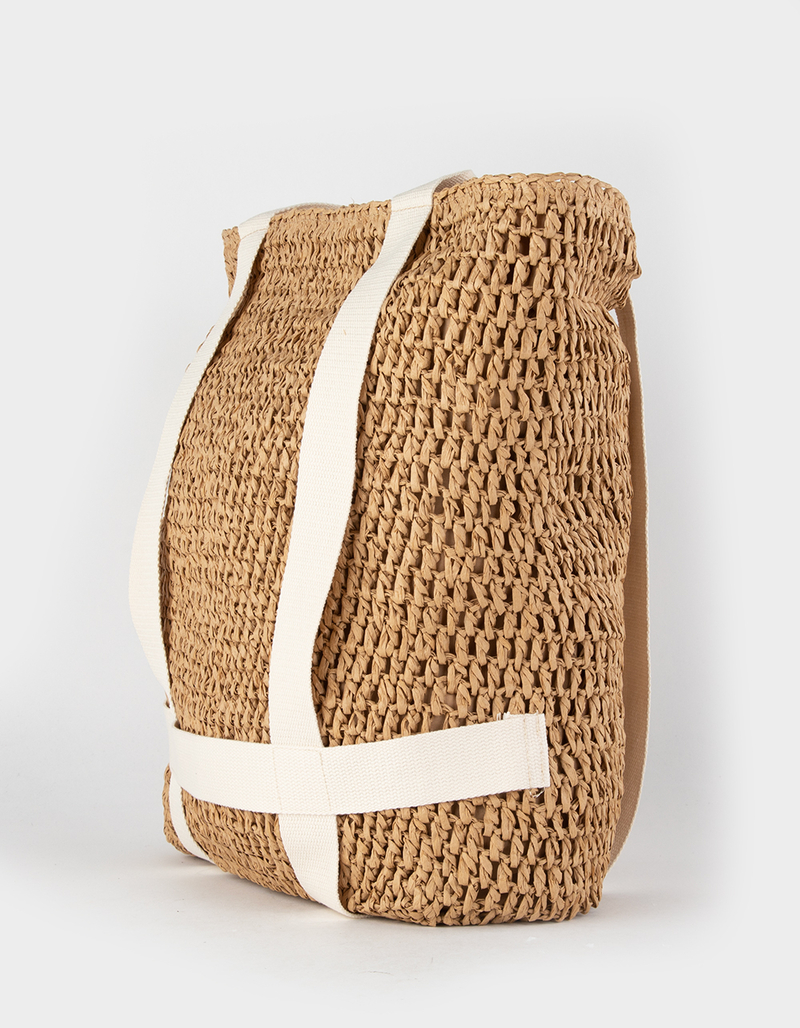 Womens Straw Tote + Hat Carrier image number 3