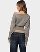EDIKTED Carmela Iridescent Button Off Shoulder Sweater image number 3