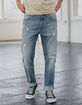 RSQ Brooklyn Relaxed Taper Carbon Blast Mens Ripped Jeans image number 2