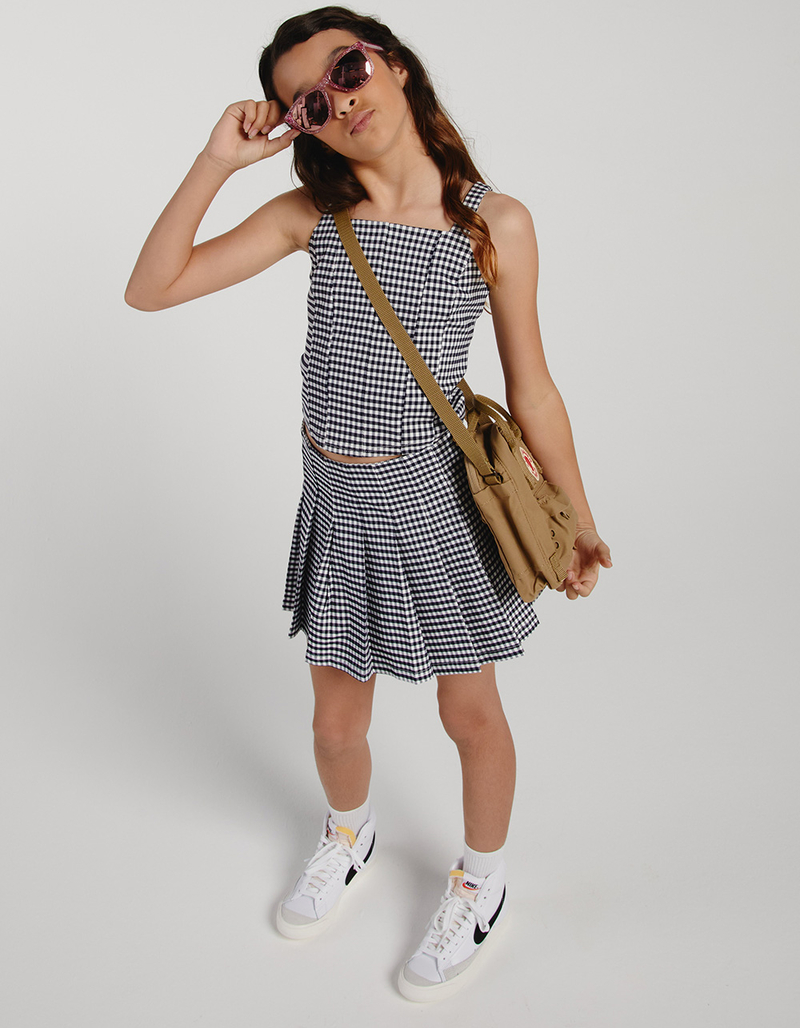 FULL TILT Girls Gingham Tennis Skort image number 3