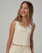 FULL TILT Ditsy Pointelle Girls Tank Top image number 1