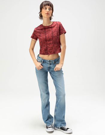 GUESS ORIGINALS Eco Printed Womens Baby Tee Alternative Image