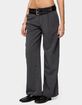 EDIKTED Andy Double Belt Straight Leg Tailored Pants image number 2