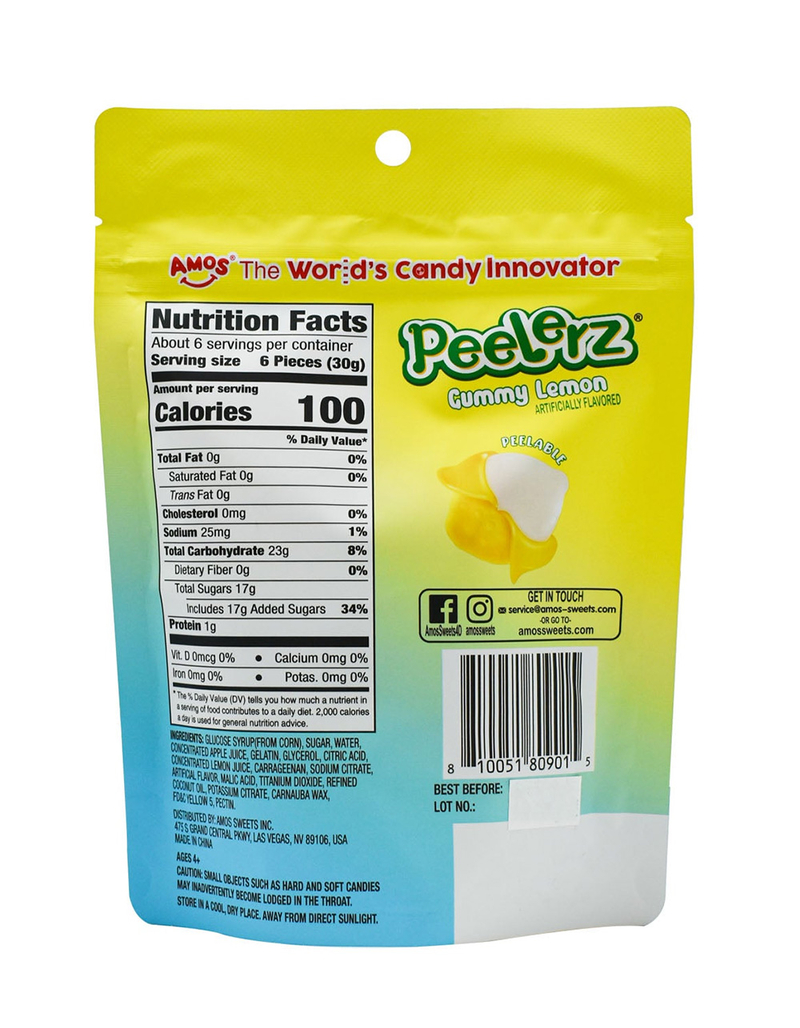 PEELERZ Peelable Lemon Gummy Candy image number 1