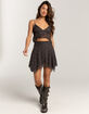 FULL TILT Lace Asymmetrical Hem Womens Mini Skirt image number 1