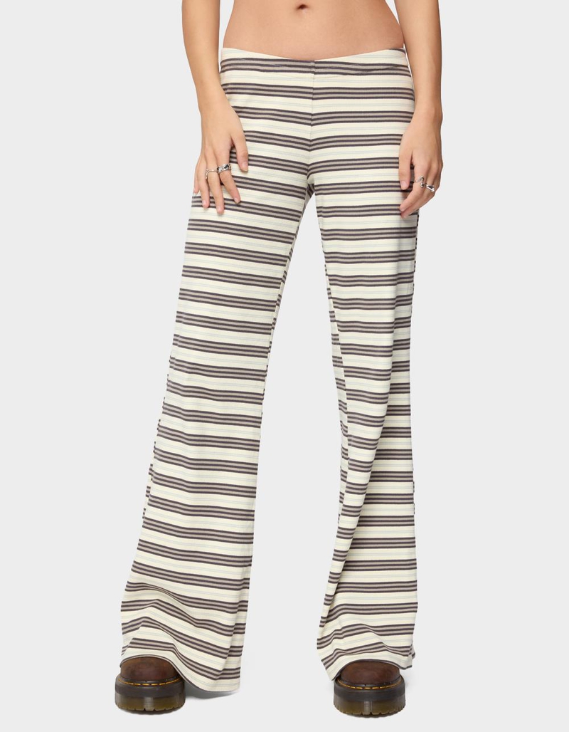 EDIKTED Avalie Striped Ribbed Pants image number 0