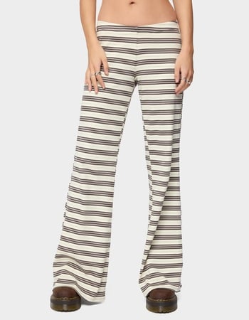 EDIKTED Avalie Striped Ribbed Pants Primary Image