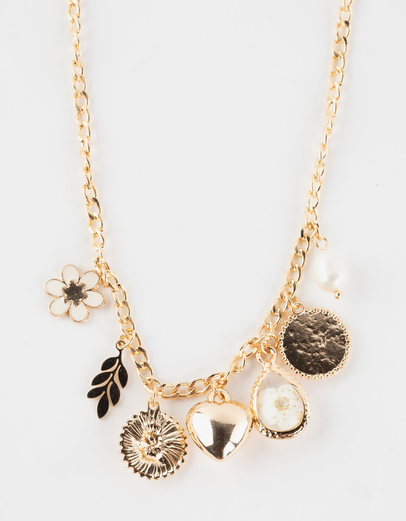 FULL TILT Puff Heart Charm Necklace image number 1