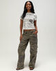 MISS ME Newspaper Print Womens Tee image number 2