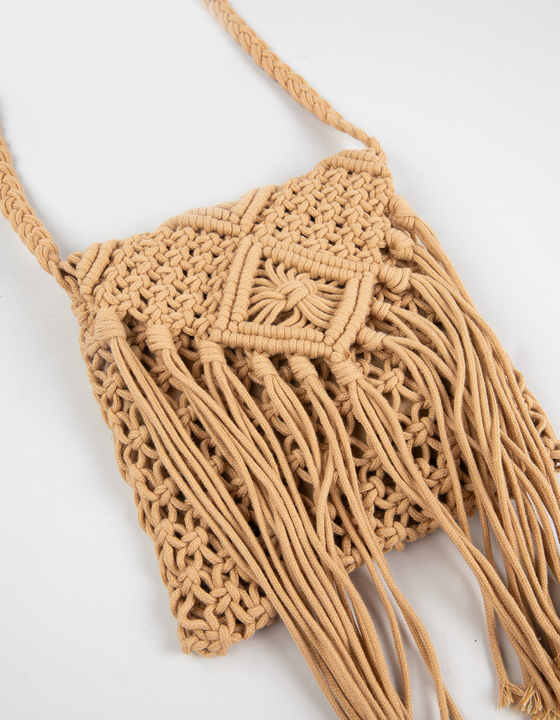 Crochet Fringe Tote Bag image number 2