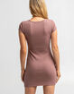 FULL TILT Light Brown Slit Front Bodycon Dress image number 3