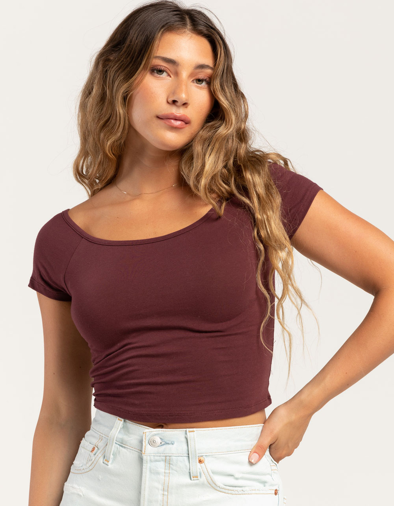 TILLYS Off The Shoulder Womens Tee image number 0
