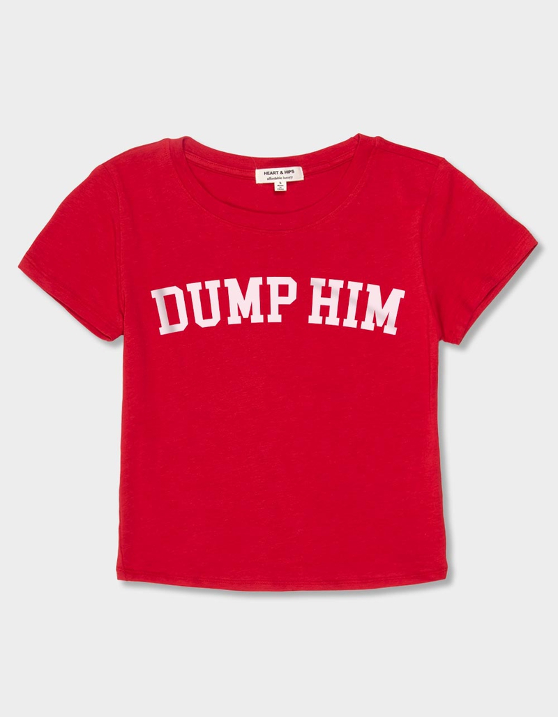 COLLEGIATE Dump Him Womens Baby Tee image number 1