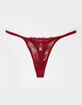FULL TILT Floral Allover Lace Thong image number 1