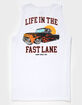 LAST CALL CO. Life In The Fast Lane Mens Tank Top image number 1