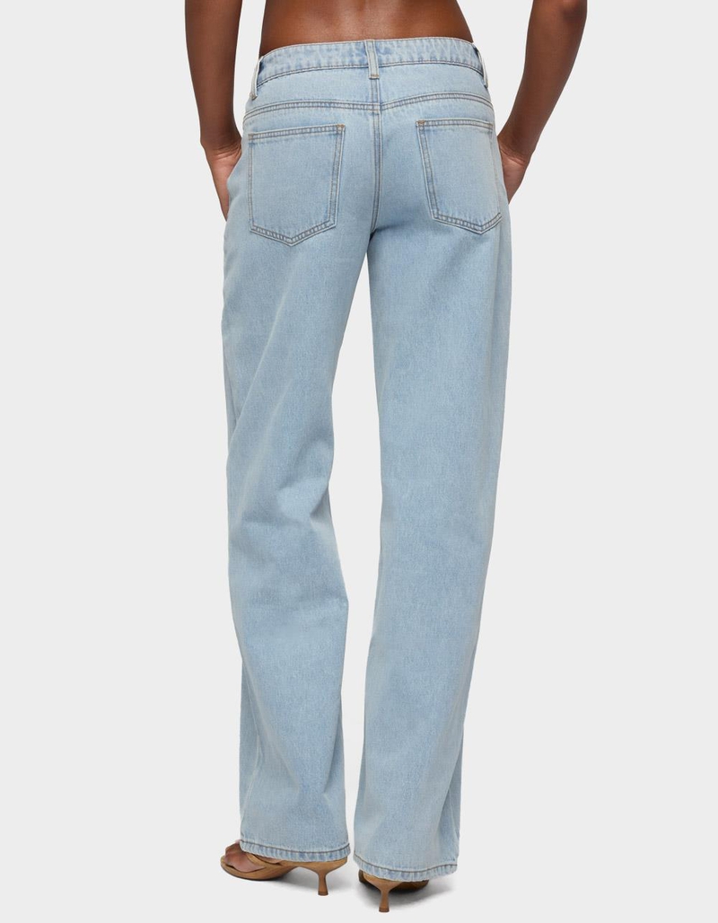 EDIKTED Tall Raelynn Washed Low Rise Baggy Jeans image number 2