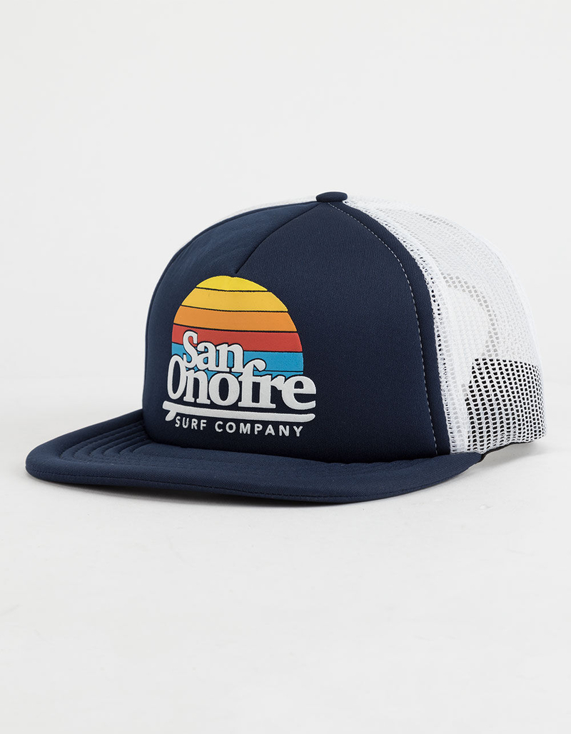 SAN ONOFRE SURF CO. Navy Mens Trucker Hat image number 0