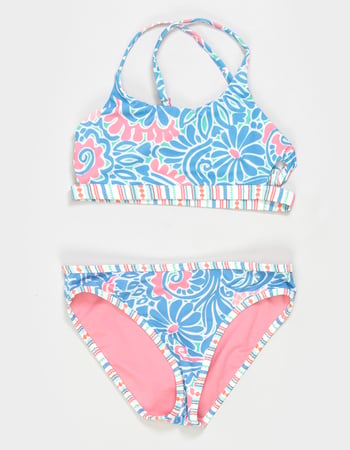 ROXY Cascais Floral Girls Reversible Bralette Bikini Set Primary Image