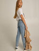 RSQ Girls Girlfriend Acid Wash Jeans image number 3