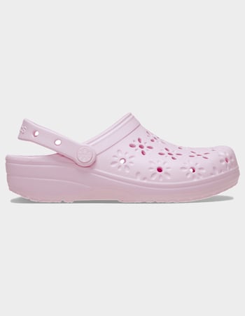 CROCS Floral Cut-Out Womens Classic Clogs Primary Image