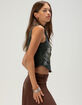 WEST OF MELROSE Womens Rhinestone Denim Vest image number 3