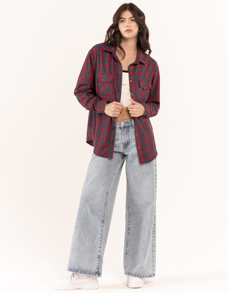RSQ Womens Traditional Oversized Flannel image number 3