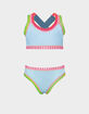 PQ SWIM Sporty Rainbow Embroidered Girls Bikini Set image number 1