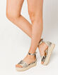 BAMBOO Scallop Espadrille Snake Womens Platform Sandals image number 1