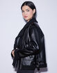 WEST OF MELROSE Faux Leather Shearling Womens Jacket image number 3