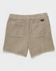 RSQ Mens 6’’ Cord Pull On Shorts image number 3
