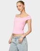 EDIKTED Mikkey Cut Out Off Shoulder Top image number 1